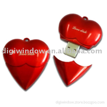 Heart Shape USB Flash Drive (DW-U-033)